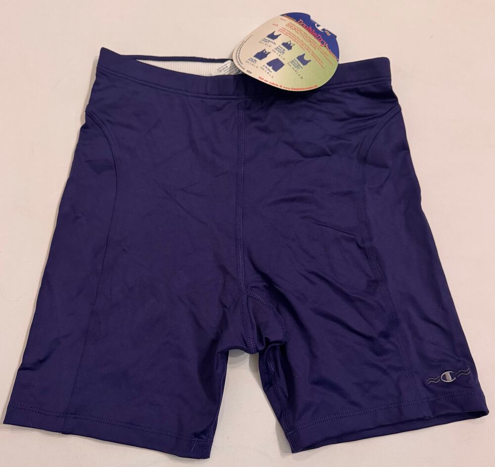 NWT Y2K Vtg Champion Double Dry 6" Fit Short Cosmic Purple Women's M 10/12